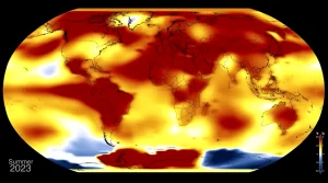aquecimento da Terra e derretimento dos polos ao longo de décadas