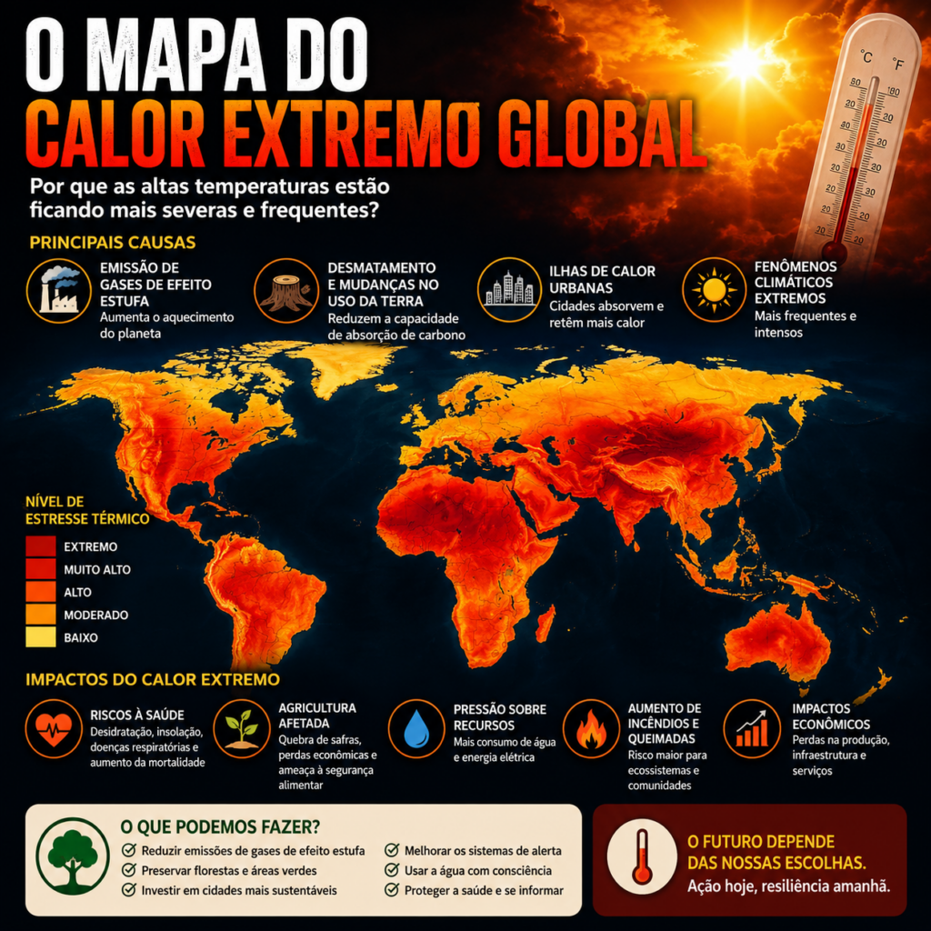 O mapa do calor extremo global: por que as ondas de calor estão aumentando?
